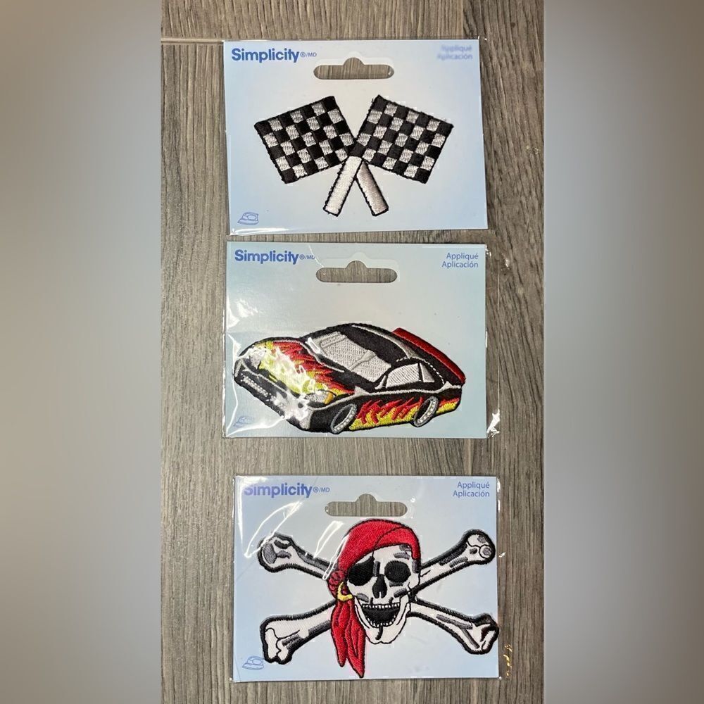 🔥❤️🔥 3 NEW Personalize It DIY Simplicity Iron On Appliqués Set of 3 NWT
